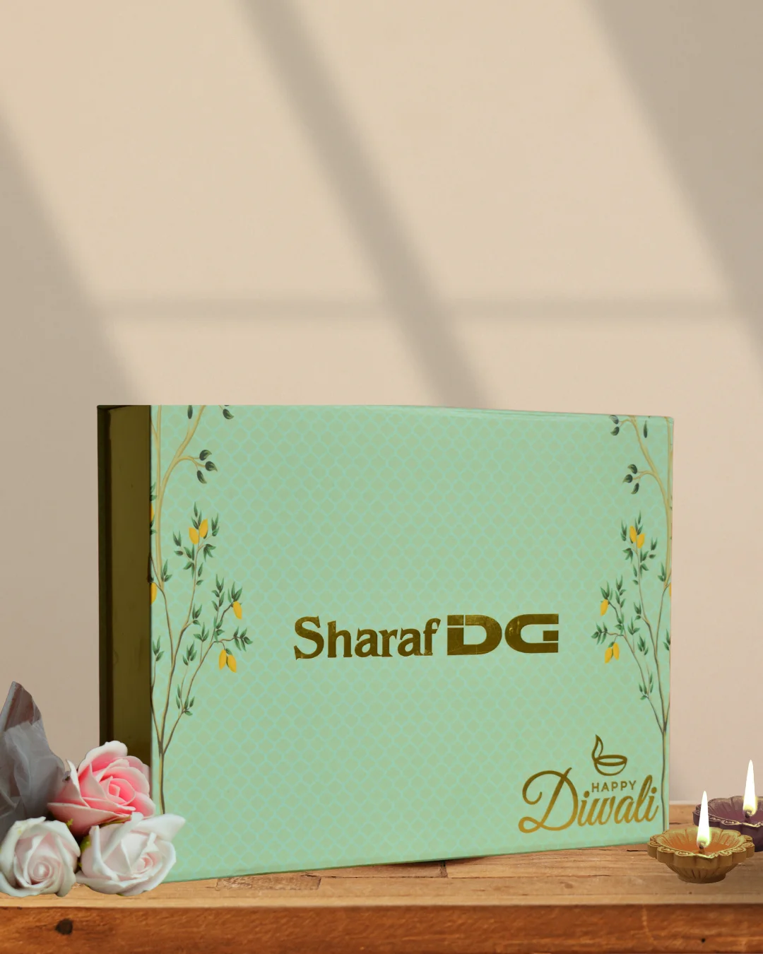 custom festive magnetic closure rigid gift box for Sharaf DG UAE