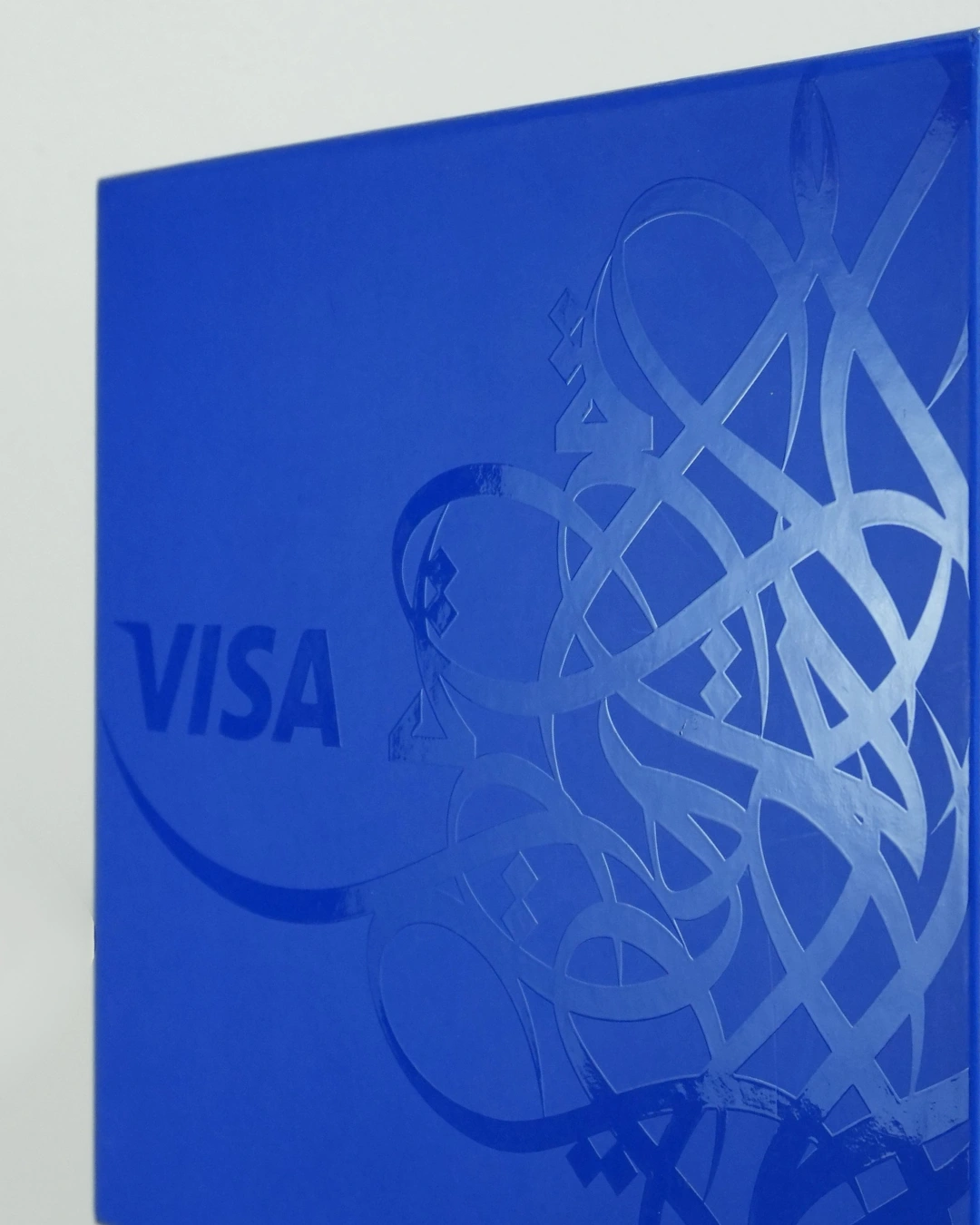 custom magnetic closure rigid box corporate gifting UAE spot uv blue color